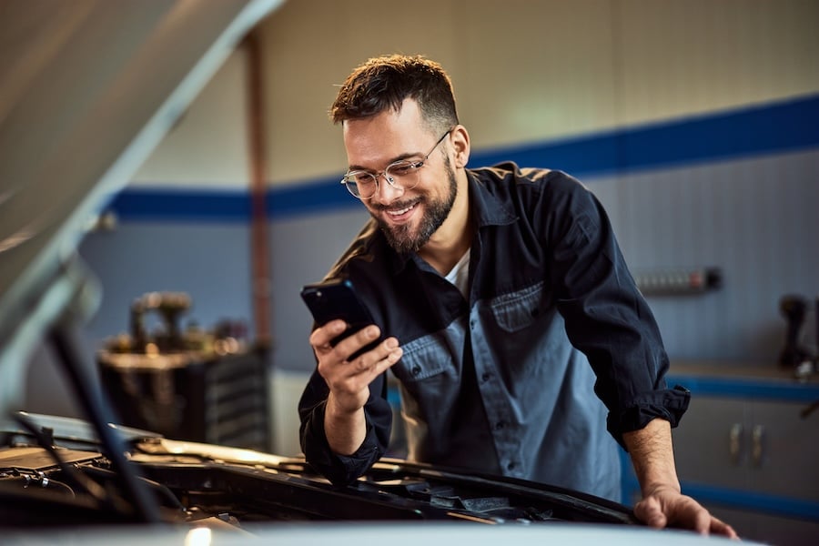 Smiling Car Worker