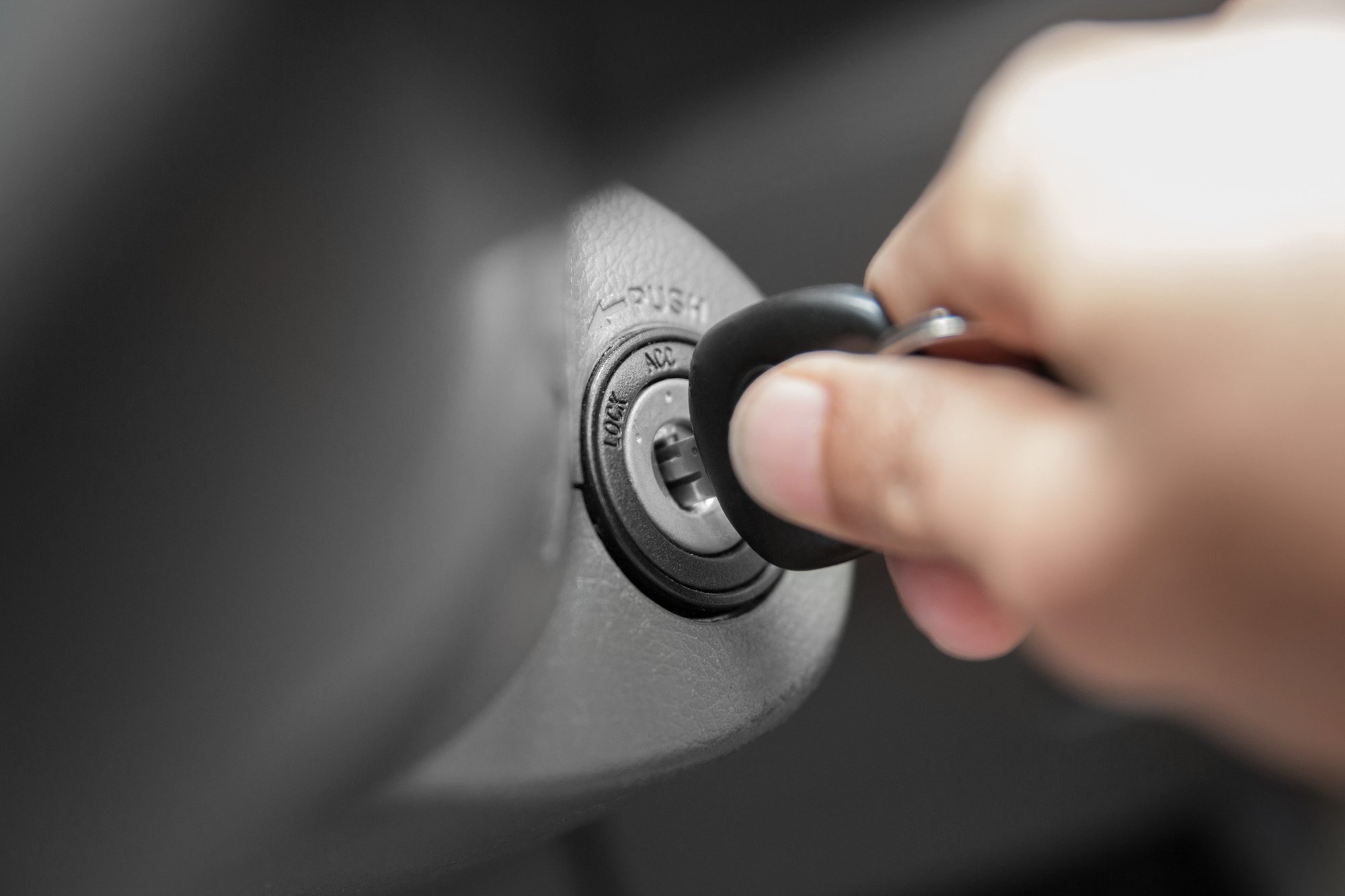 Turning Key in ignition Turning Key in ignition