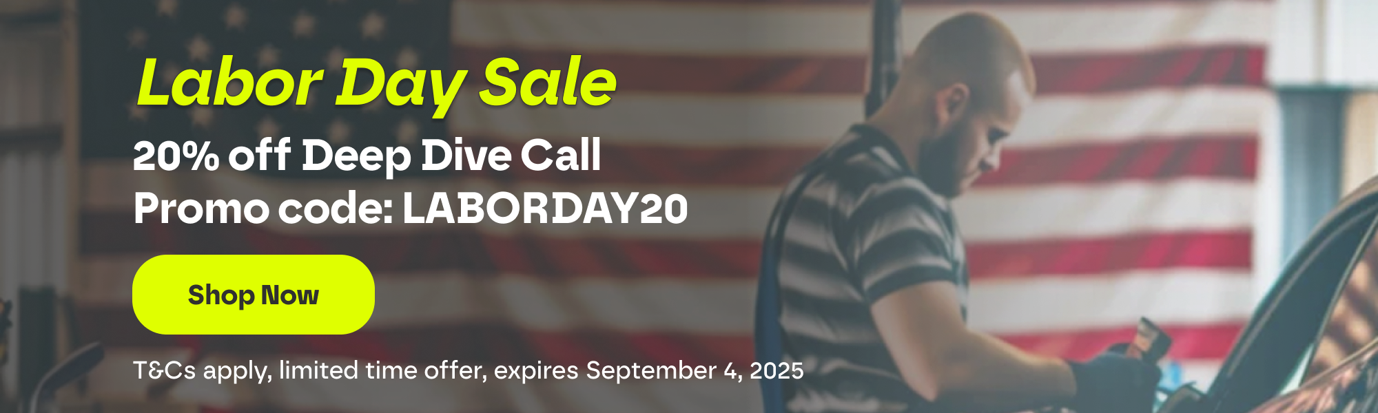 Tinker Virtual Mechanic Help Labor Day Promotion
